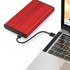 QOLTEC Kućište za disk 2.5" SATA HDD/SSD, USB 3.0, crvena